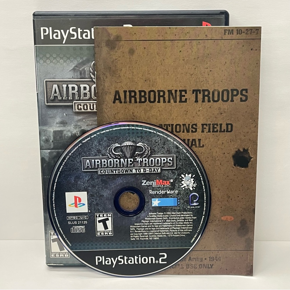 Airborne Troops: Countdown To D-Day (Sony PlayStation 2)Tested - Working - CIB